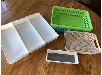 Variety Of Baskets And Bins For Organizing
