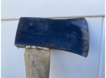 Nice Vintage 28' Hatchet With Leather Snapping Blade Guard