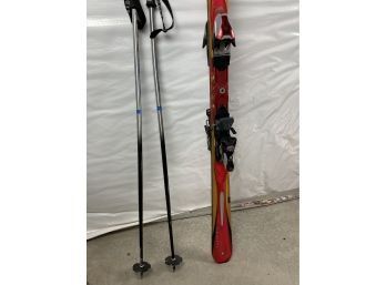 K2 Axis Mod X Sidecut Skis With Scott Brand Ski Poles