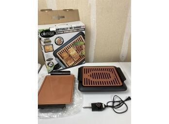 Used Gotham Steel Electric Smoke-less Grill And Griddle In Original Box