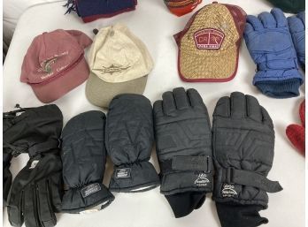Big Assortment Of Nice Winter Gloves And Winter Accessories And Baseball Caps
