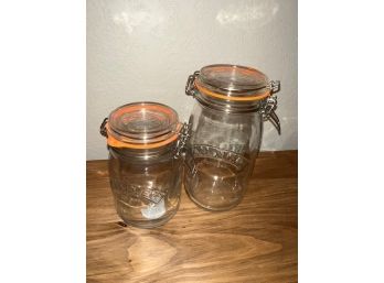 Pair Of Jars With Clamp Seal