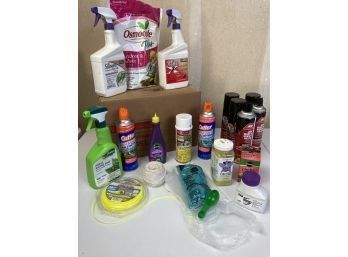 Huge Value Here! Wide Variety Of Outdoor Chemicals Featuring Multiple Cans Of Wasp Spray And Insect Killer