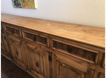 1 Of 2, Right Unit (sold Individually) Rustic Wood Sideboard/buffet- Excellent Storage - See Photos