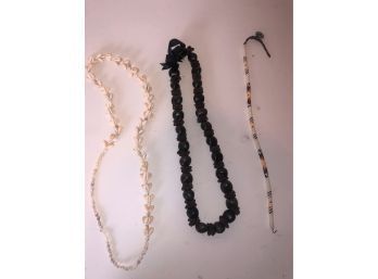 Variety Of Beaded And Shell Necklaces