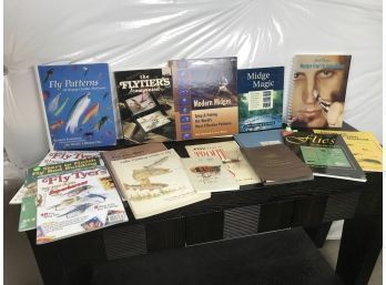 Great Assortment Of Flyfishing Midge And Fly Tying Instructional Books And Materials