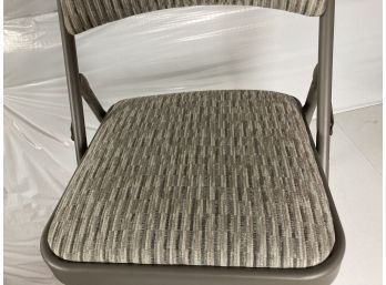 Nice Set Of 6 Metal Padded Upholstered Seat Folding Chairs
