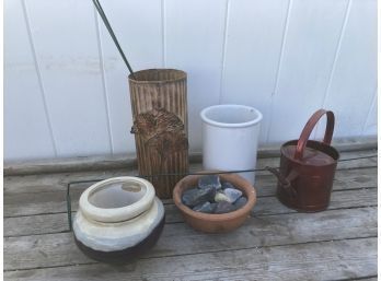 Assorted Lot Of Decorative Garden Items