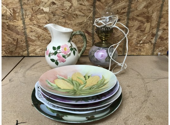 Assortment Of Floral Pattern Vases Bowls And Plates