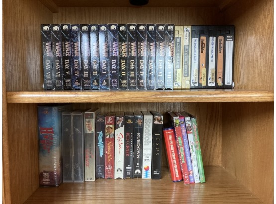 Collection Of VHS Cassette And A Few DVDs