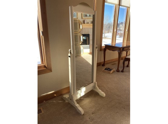 Tall White Bedroom Mirror With Swivel Stand
