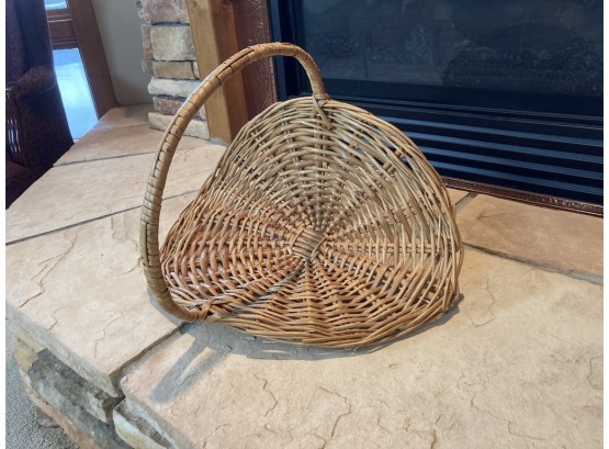 Big 14 Inch Tall Harvest Woven Basket With Handle