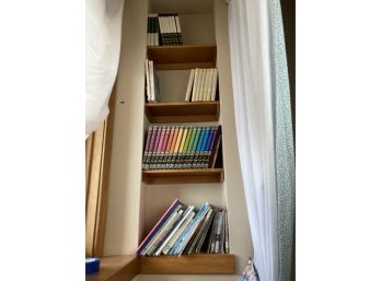 Right Bedroom Bookshelf Of Assorted Children's Books Featuring Vintage Child Craft Collection