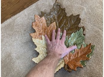 Really Big Fall Leaves Same Ceramic Platter