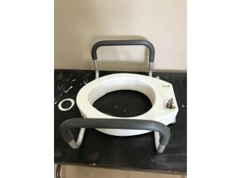 Raised Toilet Seat With Support Arms