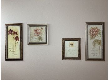 Set Of 4 Framed Beautiful Expressions