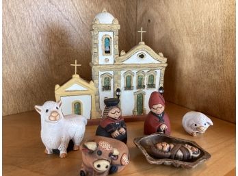 Cute Small Ceramic Decorative Nativity Set