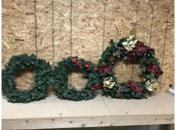 Trio Of Holiday Wreaths
