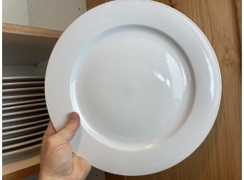 Assortment Of Heavy Duty White Plates And Earthenware Plate Sets