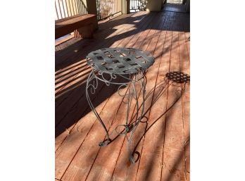 26 Inch Tall Black Metal Outdoor Table