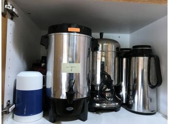 Big Collection Of Coffee And Hot Beverage Serving Containers And Large Coffee Pot/percolator For Gatherings