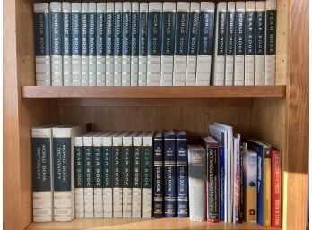 Collection Of Books Featuring Set Of World Book Encyclopedias (see Photos For Assortment)