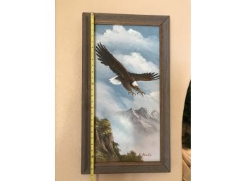 Framed Painting Of Eagle Soaring