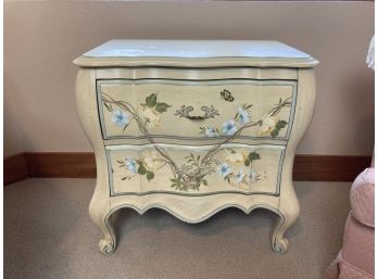 SET Of 2 Matching Hand Painted Vintage End Tables With Drawers