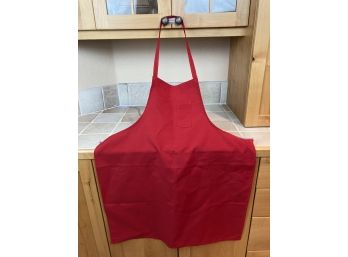 Red Kitchen Apron (shows Signs Of Use)