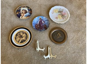 Collection Of Decorative Plates With Two Collapsible Plate Displays