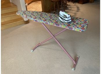 Ironing Set Featuring Colorful Ironing Board & Proctor Silex Brand Iron