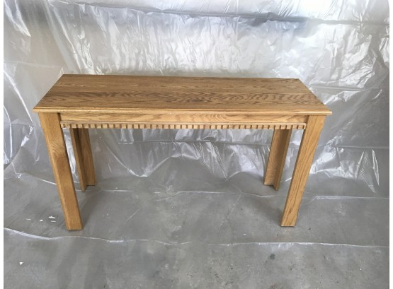 Wooden Table With Square Design Along The Sides (see Photos For Size)