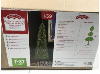 7 Foot Pre-lit Brinkley Christmas Tree