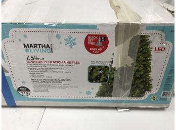 7.5 Foot Martha Stewart Brand Christmas Tree With LED Lights