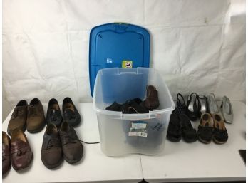 Box Of Various Men's And Women's Shoes (see Photos For Sizes)