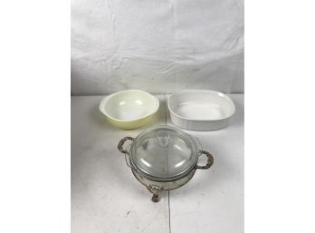 Two Nice Casserole Dishes And A Nice Mixing Bowl