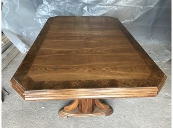 Large Wooden Dining Room Table Including Leaf (see Photos For Size)