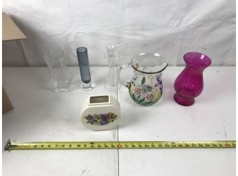 Assortment Of Pretty Glassware, Multicolor And Floral