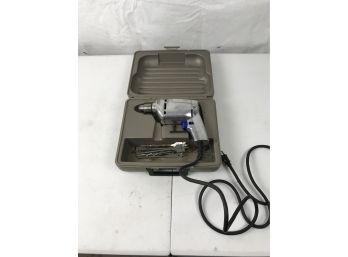 Penncraft 3/8 Corded Drill With Case And Various Bits