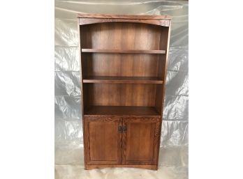 Large Wooden Bookshelf And Cabinet