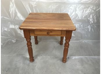 Glossy Wooden Stand With Single Drawer (see Photos For Size)