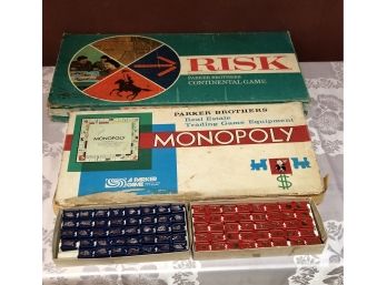 Vintage Monopoly, Risk & Stratego