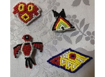 Native American Style Beaded Button Covers