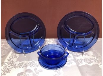 Vintage Blue Depression Glass Collection