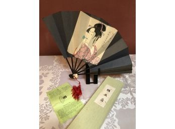 Asian Bamboo & Paper Fan