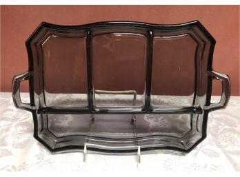 Vintage Depression Glass Sectional Serving Platter
