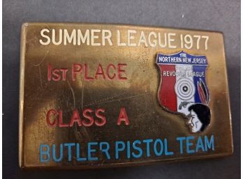 Vintage Belt Buckle - Butler Pistol Team