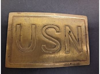 Vintage Belt Buckle - USN