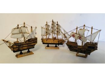 Set Of 3 Model Ships