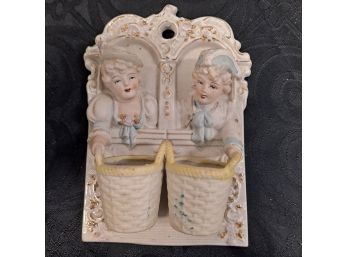 Vintage Decorative Women With Baskets - Made In Occupied Japan